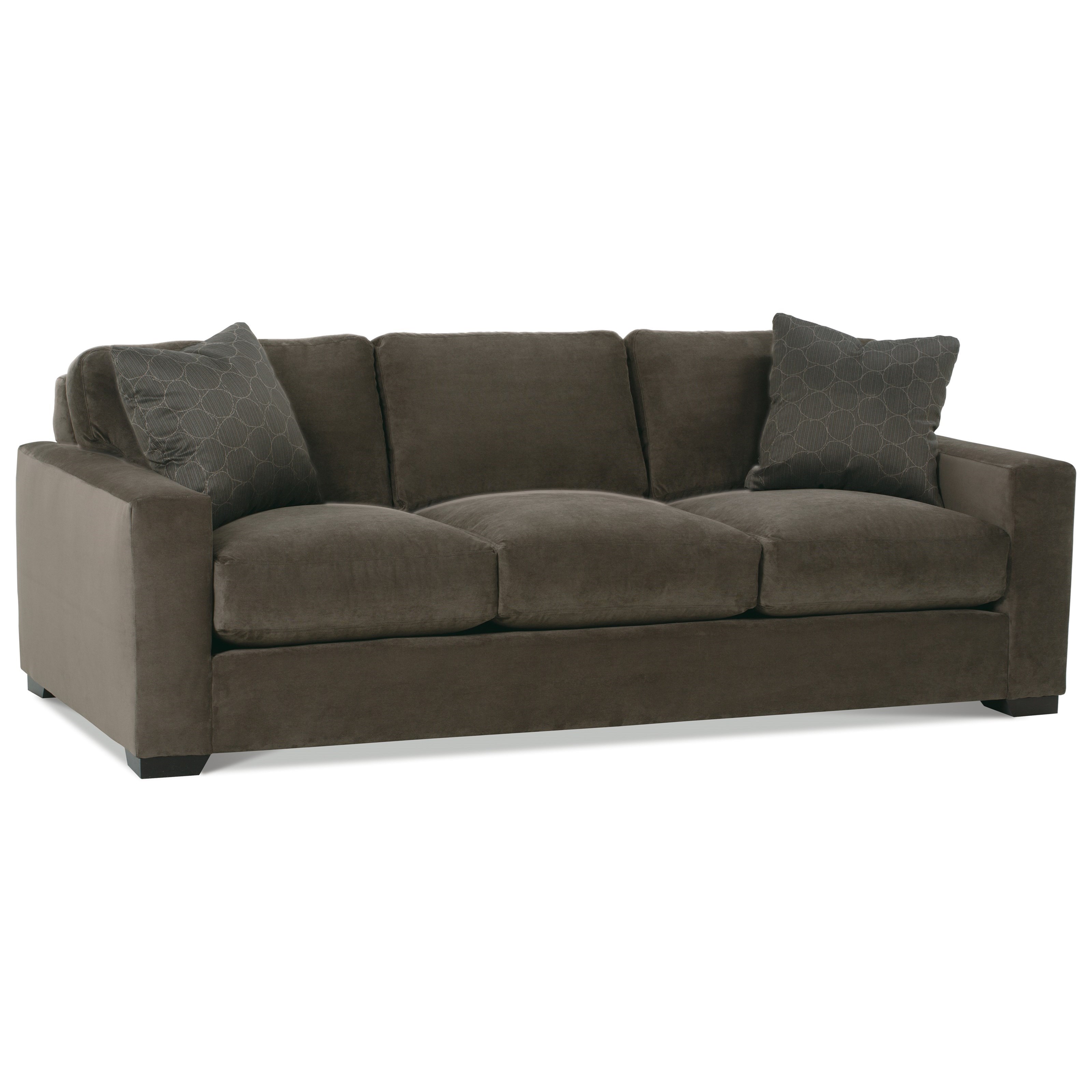 Rowe Dakota N390033 Three Cushion Contemporary Sofa Baer's Furniture